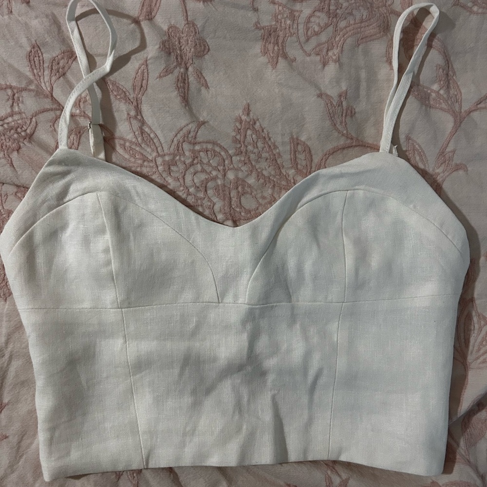 Elegant White Bustier Top